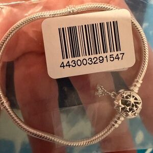 Fantasyland Castle Shooting Star Snake Chain Bracelet by Pandora, size 7.9
